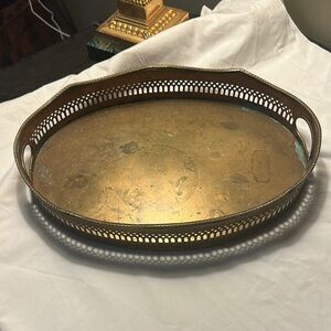 Vintage Mottahedeh Brass Oval Tray